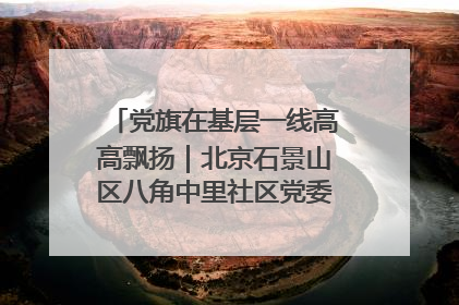 党旗在基层一线高高飘扬｜北京石景山区八角中里社区党委：用脚步丈量民生