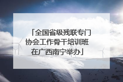 全国省级残联专门协会工作骨干培训班在广西南宁举办