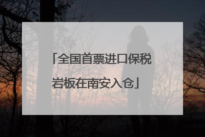 全国首票进口保税岩板在南安入仓