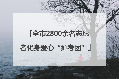 全市2800余名志愿者化身爱心“护考团”