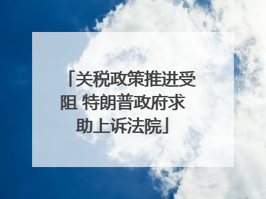 关税政策推进受阻 特朗普政府求助上诉法院