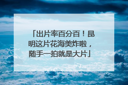 出片率百分百！昆明这片花海美炸啦，随手一拍就是大片