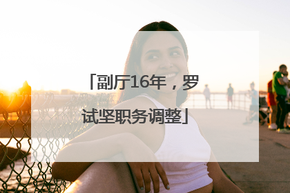 副厅16年，罗试坚职务调整