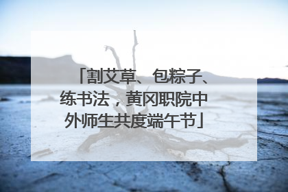 割艾草、包粽子、练书法，黄冈职院中外师生共度端午节