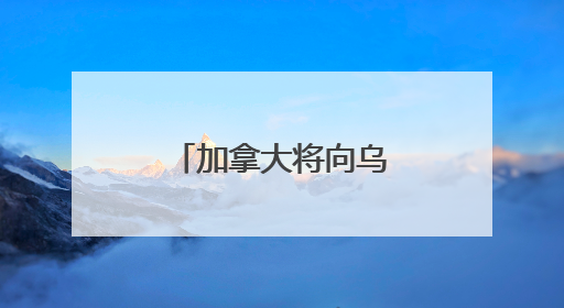 加拿大将向乌克兰提供20亿加元军事援助