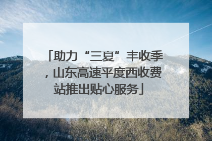 助力“三夏”丰收季，山东高速平度西收费站推出贴心服务