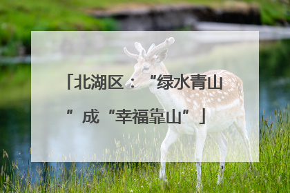北湖区：“绿水青山”成“幸福靠山”