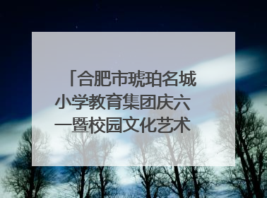合肥市琥珀名城小学教育集团庆六一暨校园文化艺术节闭幕式文艺汇演圆满举行