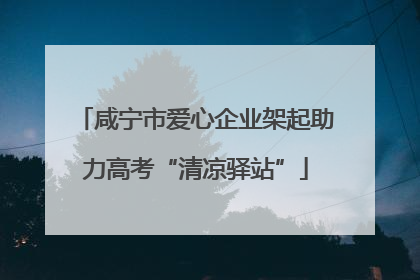 咸宁市爱心企业架起助力高考“清凉驿站”