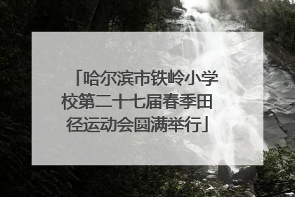 哈尔滨市铁岭小学校第二十七届春季田径运动会圆满举行