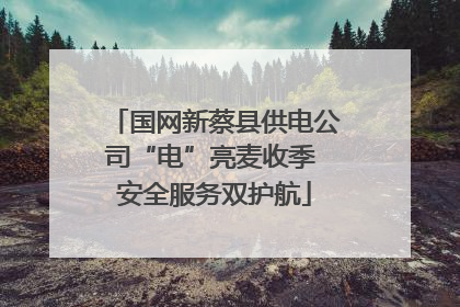 国网新蔡县供电公司“电”亮麦收季 安全服务双护航