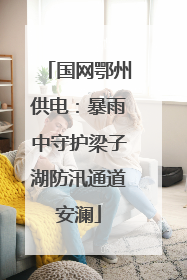 国网鄂州供电：暴雨中守护梁子湖防汛通道安澜