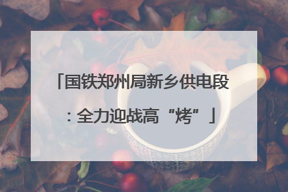 国铁郑州局新乡供电段：全力迎战高“烤”