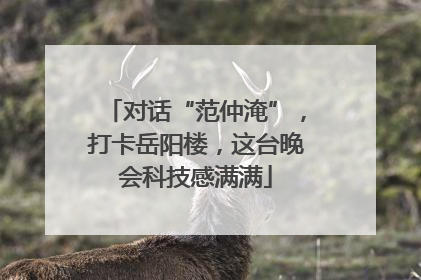 对话“范仲淹”，打卡岳阳楼，这台晚会科技感满满