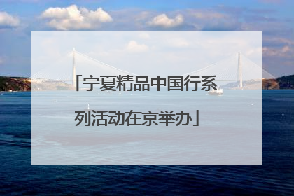 宁夏精品中国行系列活动在京举办