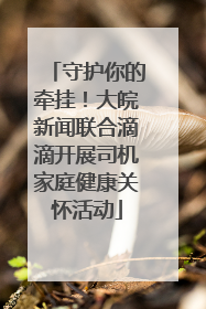 守护你的牵挂！大皖新闻联合滴滴开展司机家庭健康关怀活动