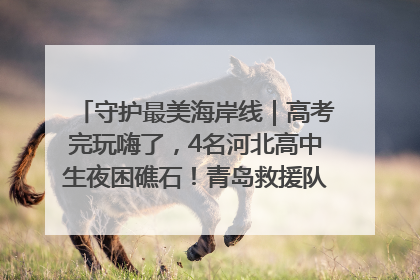 守护最美海岸线｜高考完玩嗨了，4名河北高中生夜困礁石！青岛救援队火速出动救上岸