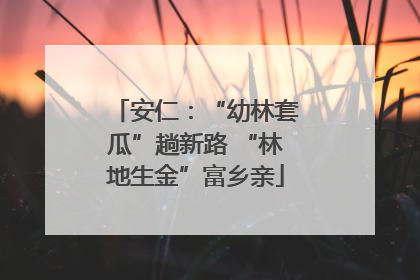 安仁：“幼林套瓜”趟新路 “林地生金”富乡亲