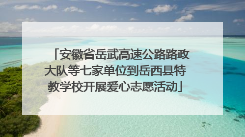 安徽省岳武高速公路路政大队等七家单位到岳西县特教学校开展爱心志愿活动