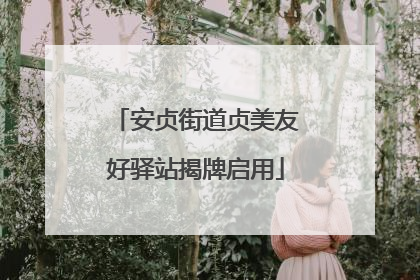 安贞街道贞美友好驿站揭牌启用
