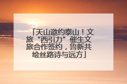 天山邀约泰山！文旅“西引力”催生文旅合作签约，鲁新共绘丝路诗与远方