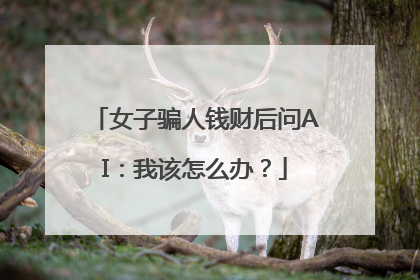 女子骗人钱财后问AI：我该怎么办？