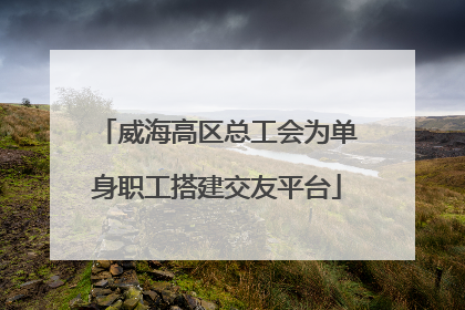 威海高区总工会为单身职工搭建交友平台