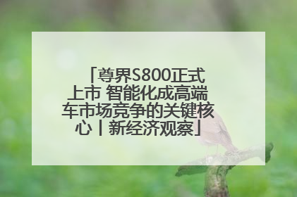 尊界S800正式上市 智能化成高端车市场竞争的关键核心丨新经济观察
