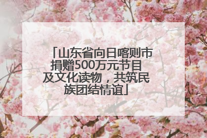 山东省向日喀则市捐赠500万元节目及文化读物，共筑民族团结情谊