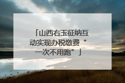 山西右玉征纳互动实现办税缴费“一次不用跑”