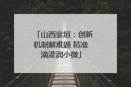 山西襄垣：创新机制解难题 精准滴灌润小微