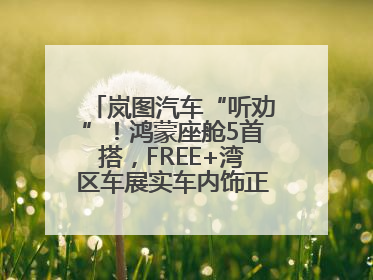 岚图汽车“听劝”！鸿蒙座舱5首搭，FREE+湾区车展实车内饰正式曝光