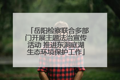 岳阳检察联合多部门开展主题法治宣传活动 推进东洞庭湖生态环境保护工作