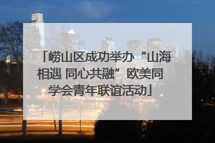 崂山区成功举办“山海相遇 同心共融”欧美同学会青年联谊活动