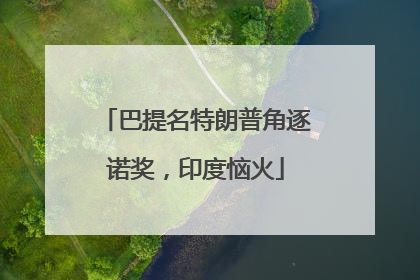 巴提名特朗普角逐诺奖，印度恼火