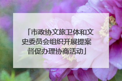 市政协文旅卫体和文史委员会组织开展提案督促办理协商活动