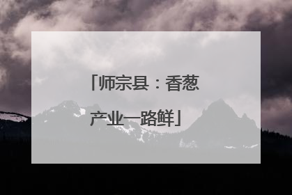 师宗县：香葱产业一路鲜