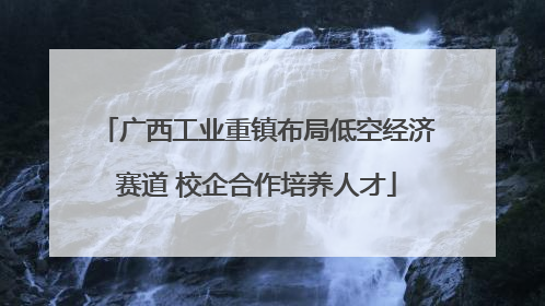 广西工业重镇布局低空经济赛道 校企合作培养人才