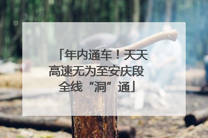 年内通车！天天高速无为至安庆段全线“洞”通