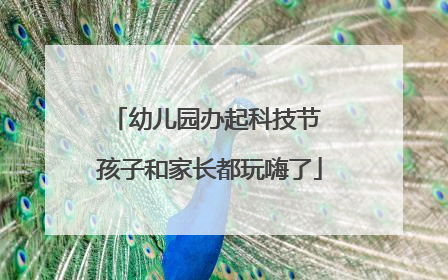 幼儿园办起科技节 孩子和家长都玩嗨了