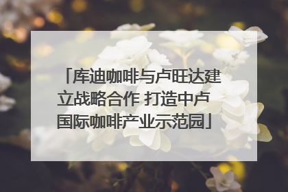 库迪咖啡与卢旺达建立战略合作 打造中卢国际咖啡产业示范园