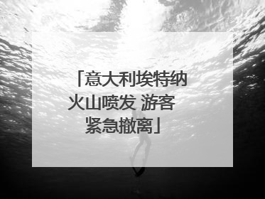 意大利埃特纳火山喷发 游客紧急撤离