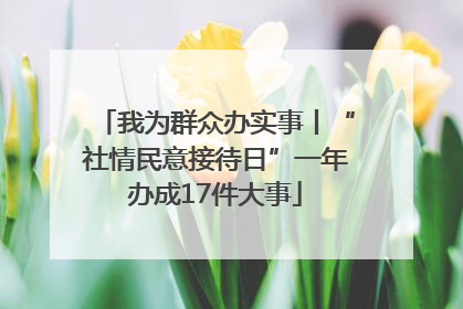 我为群众办实事丨“社情民意接待日”一年办成17件大事