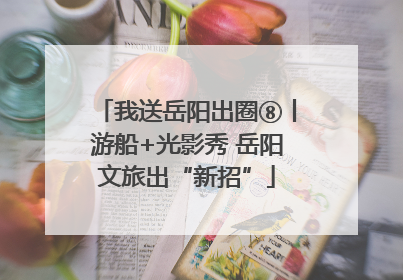 我送岳阳出圈⑧丨游船+光影秀 岳阳文旅出“新招”