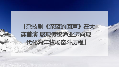 杂技剧《深蓝的回声》在大连首演 展现传统渔业迈向现代化海洋牧场奋斗历程