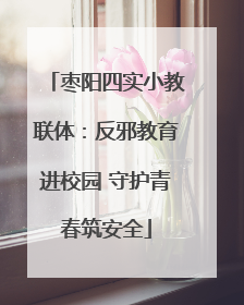 枣阳四实小教联体：反邪教育进校园 守护青春筑安全