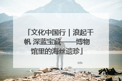 文化中国行｜浪起千帆 深蓝宝藏——博物馆里的海丝遗珍