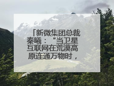 新微集团总裁秦曦：“当卫星互联网在荒漠高原连通万物时，成都的创新故事才真正开始”