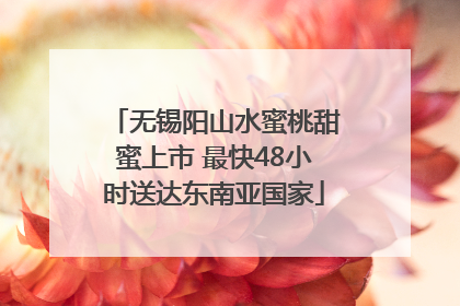 无锡阳山水蜜桃甜蜜上市 最快48小时送达东南亚国家