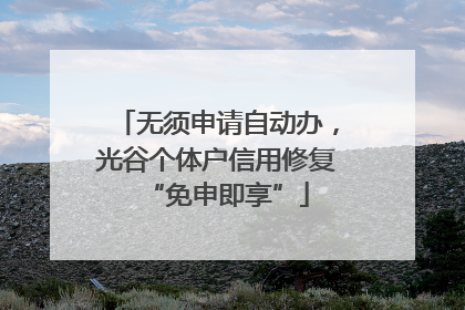 无须申请自动办，光谷个体户信用修复“免申即享”